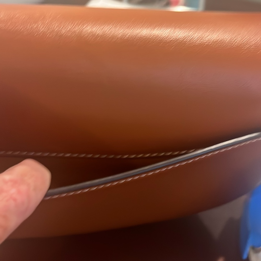 Coach Brown Leather Crossbody Bag with Gold Accents - Picture 8 of 10